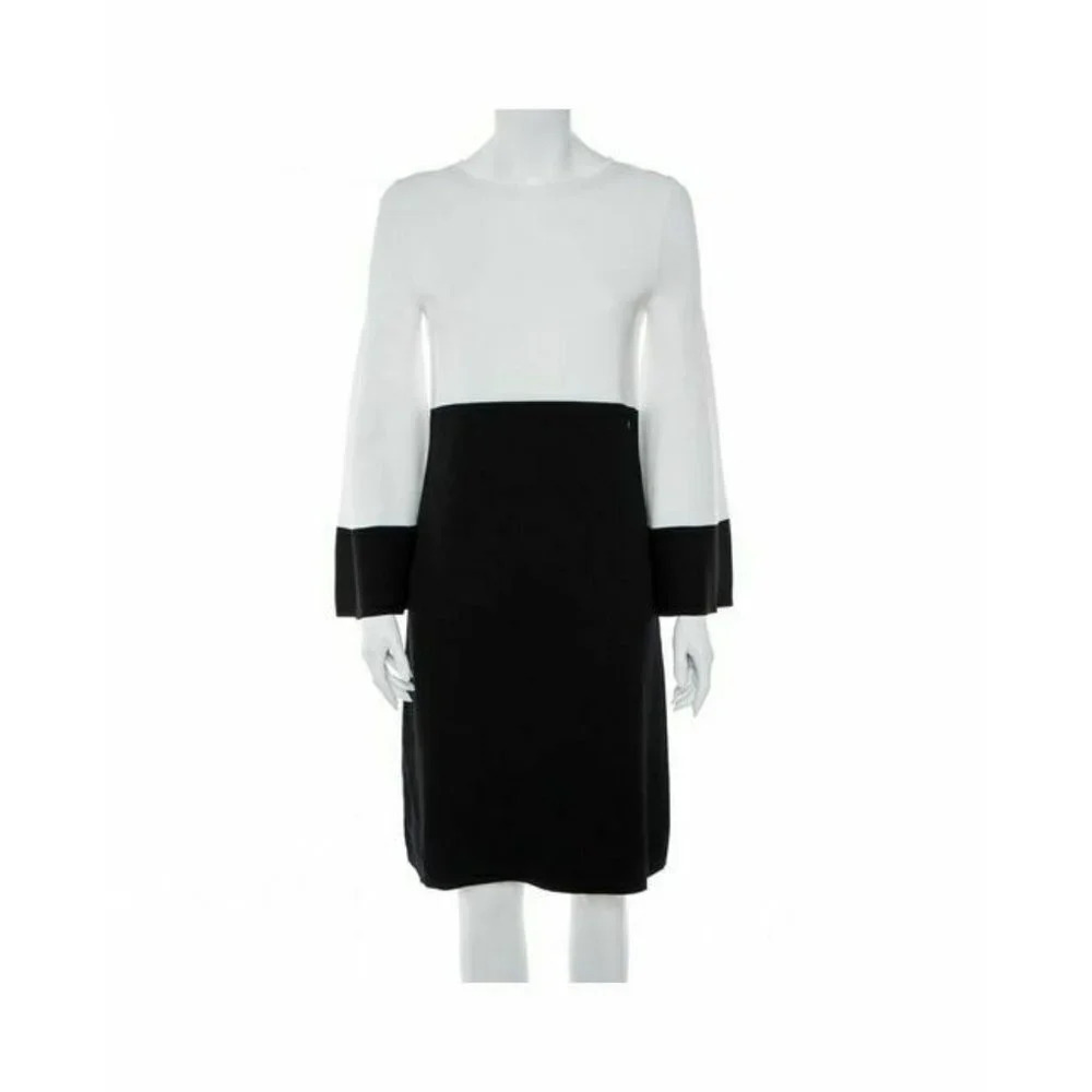 CH Carolina Herrera Black White Monochrome Knit